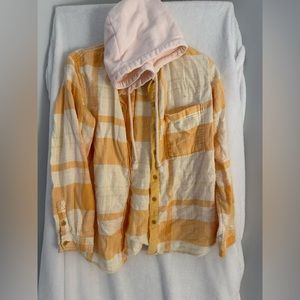 American Eagle Flannel Hoodie
